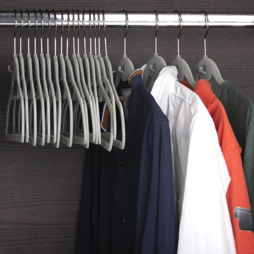 display image 1 for product Royalford Velvet Hangers Set Of 20 Pcs - Home Premium Coat Hangers Set For General Use - 360