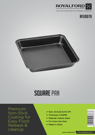 display image 8 for product Royalford Square Roaster Pan - Carbon Steel, Oven Safe, Premium Non-Stick Coating, 0.4Mm Thick, Pfoa