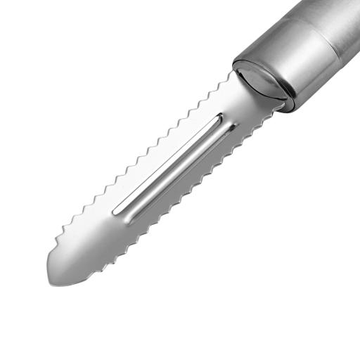 display image 7 for product Professional Stainless-Steel Peeler, Ultra-Sharp, RF1188-FP | Lancashire Peeler Perfect for Peeling Vegetables & Fruits, Fish Peeler with Ergonomic Handle