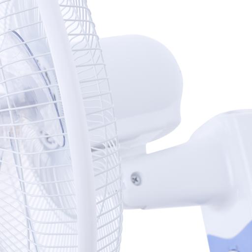display image 2 for product Olsenmark Wall Fan, 16 Inch - Two Pull String Switch - 3 Speed Setting - 120 Ribbed Grills - 5 Leaf
