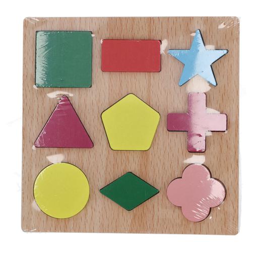 Baby Plus Wooden Shape Bisector Puzzle Multicolor hero image
