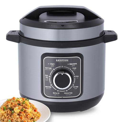 display image 1 for product Electric Pressure Cooker with 6L Capacity, KNPC6304 | Temperature Adjustable | Keep Warm Function | Steam, Rice, Porridge, Chicken Soup, Multigrain, Meat/ Stew, Beans/ Chill, Beef/ Lamp