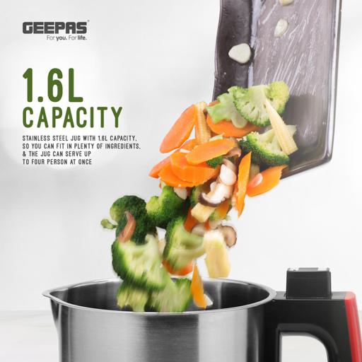 display image 5 for product Geepas 950W Multifunctional Electric Soup Maker - Stainless Steel Jug, 1.6L Capacity, 4 Settings