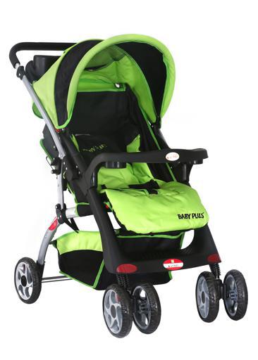 Baby Plus Green & Black Stroller Cum Pram hero image